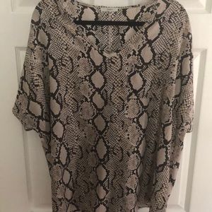 Snake print tunic.